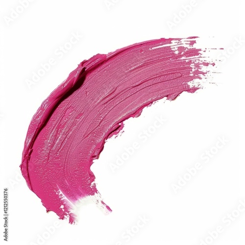 Lipstick or cosmetics smear smudge isolated on white background 