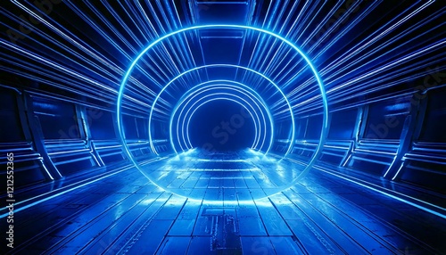 Neon Laser Blue White Led Lights Sci Fi Futuristic 