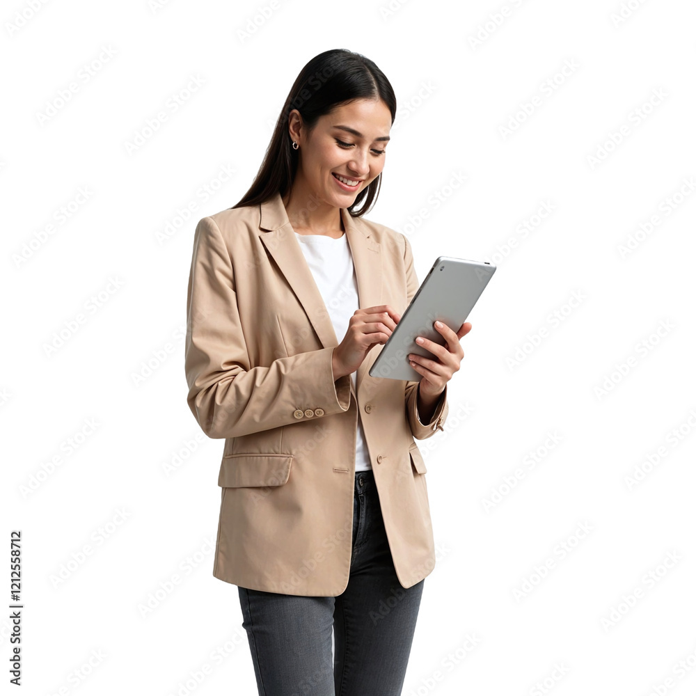Asian young executive in a corporate environment with a tablet Asian young executive in a corporate environment with a tablet