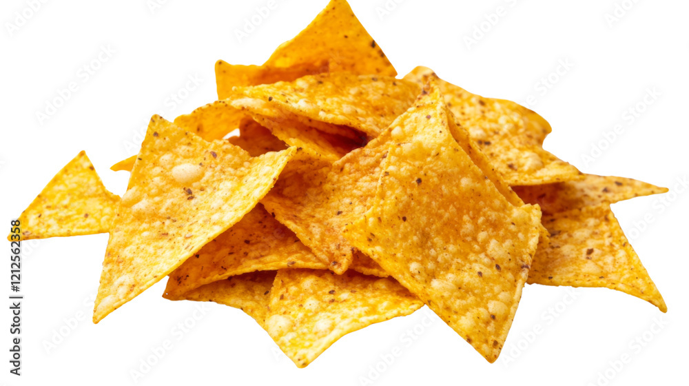 Tortilla chips, isolated on transparent background Tortilla chips, isolated on transparent background