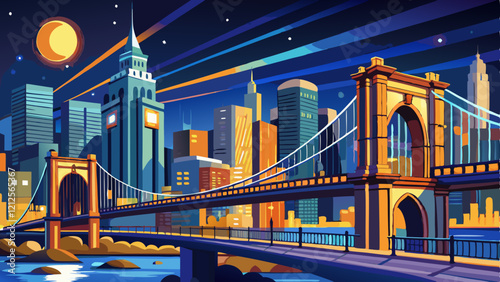 brooklyn bridge night exposure