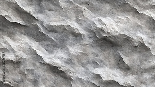 A highly detailed and textured background of a gray mountain range, with subtle details like rocks and shadows. photo