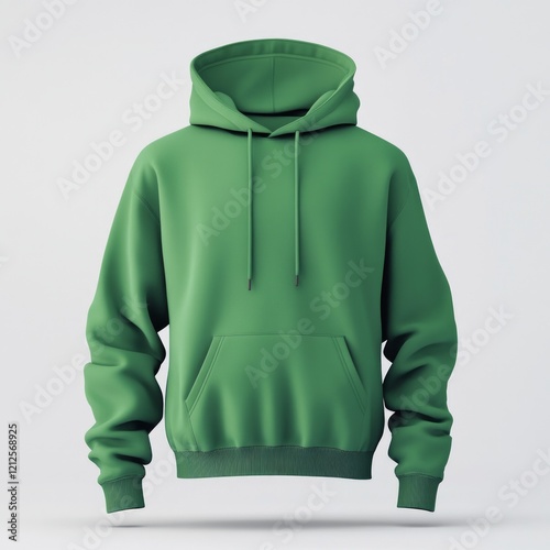 realistic high quality green hoodie mockup isolated 