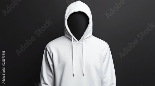 Wallpaper Mural White hoodie on a faceless mannequin, dark background. Torontodigital.ca