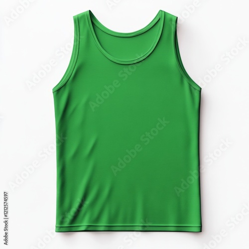 realistic high quality green tank top mockup isolated 