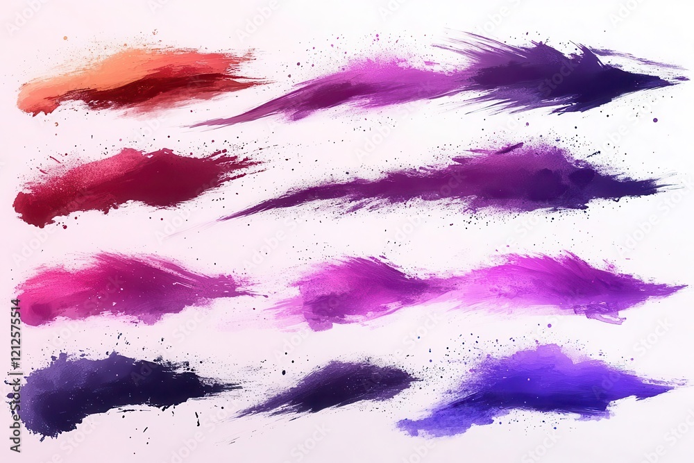 dynamic manga speed lines and impact frames collection, bold brush strokes with gradient effects