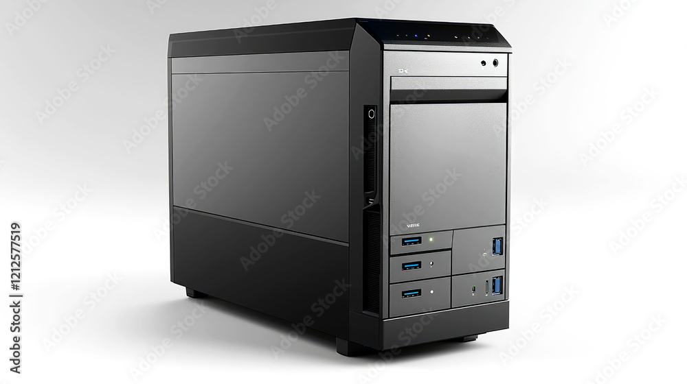 Sleek Modern PC Tower: Powerful Gaming Computer Sleek Modern PC Tower: Powerful Gaming Computer