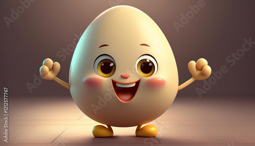 Kawaii Easter Egg Characters in Natural Tones