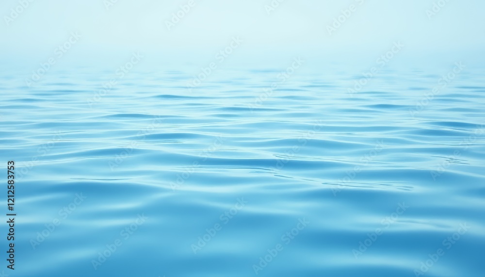 Serene blue water surface reflecting soft light. Serene blue water surface reflecting soft light.
