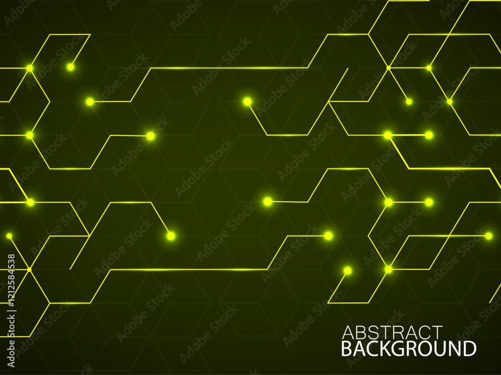 Abstract geometric background with glowing cubes. Geometrical technology concept with lines and points Abstract geometric background with glowing cubes. Geometrical technology concept with lines and points