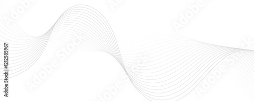 Abstract gray wave dynamic curve lines background. Energy technology concept modern backdrop design for business, presentation, banner.
