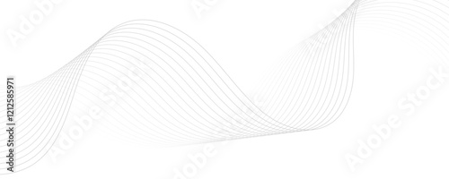 Abstract gray wave dynamic curve lines background. Energy technology concept modern backdrop design for business, presentation, banner.
