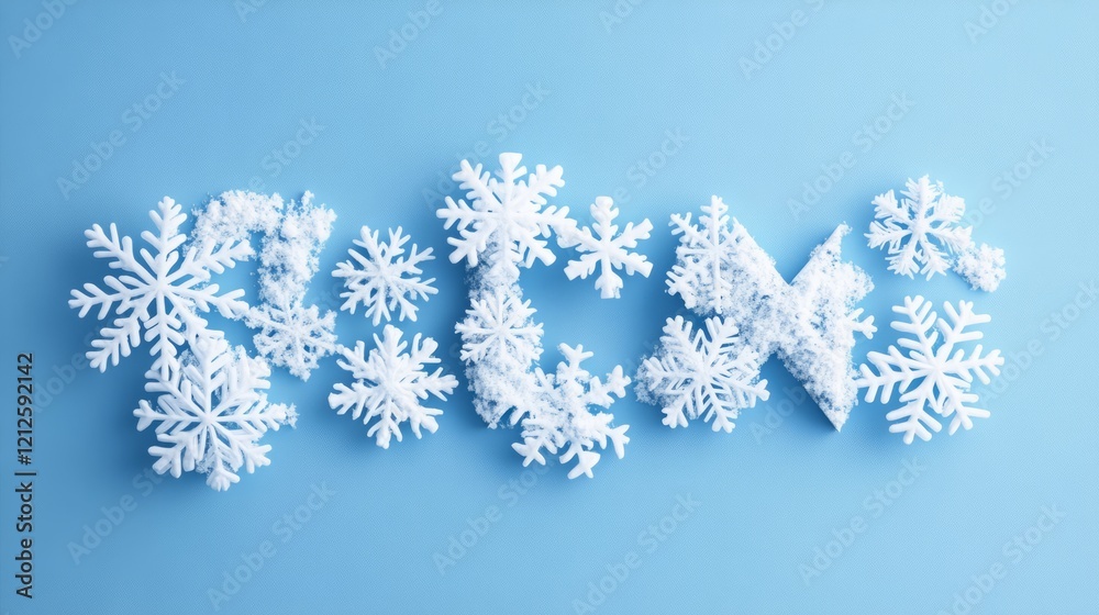 Snowflakes forming your brand's initials Snowflakes forming your brand's initials