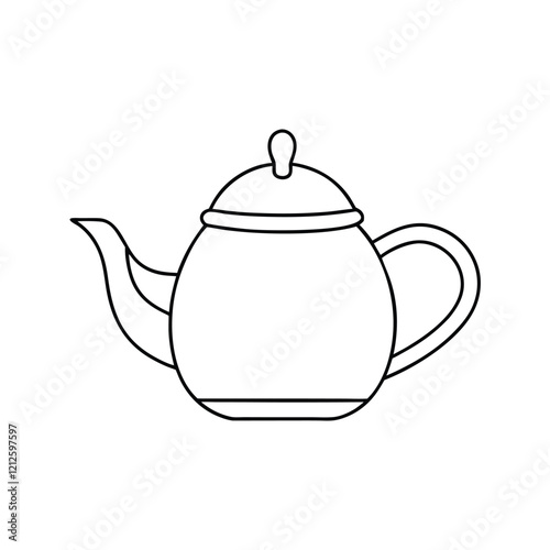 teapot isolated on white background vector illustration