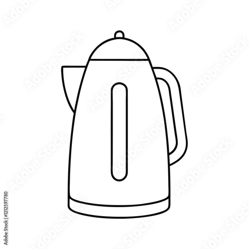 electric kettle isolated on white vector illustration