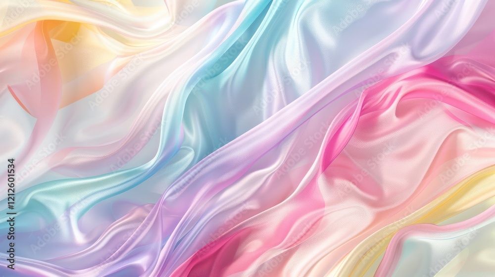 Abstract Rainbow Silk Fabric Abstract Rainbow Silk Fabric