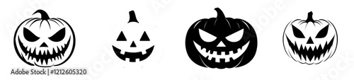 A terrifying black silhouette of a ghostly face, an iconic symbol of Halloween