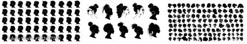 A set of black silhouette icons featuring men and women with different hairstyles, emphasizing diversity and uniqueness