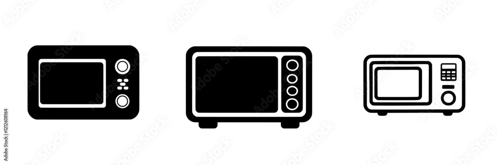 Modern microwave icon. Simple home appliance symbol. Modern microwave icon. Simple home appliance symbol.
