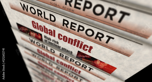 Wallpaper Mural Global conflict newspaper printing media Torontodigital.ca