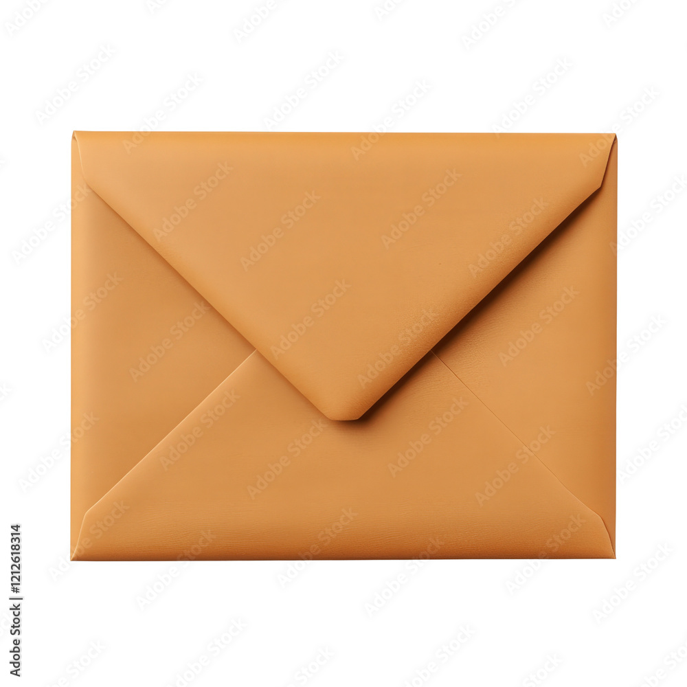 Brown envelope containing a smaller envelope inside on a plain background isolated on transparent background. Brown envelope containing a smaller envelope inside on a plain background isolated on transparent background.
