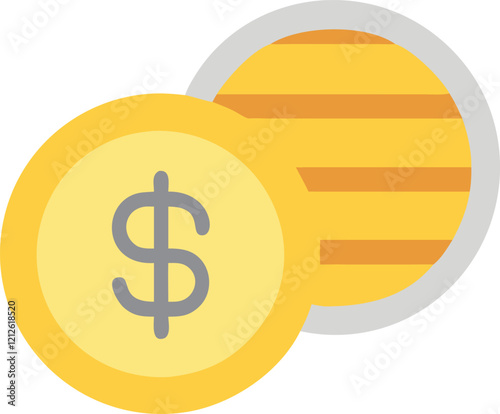 gold dollar sign vector illustration