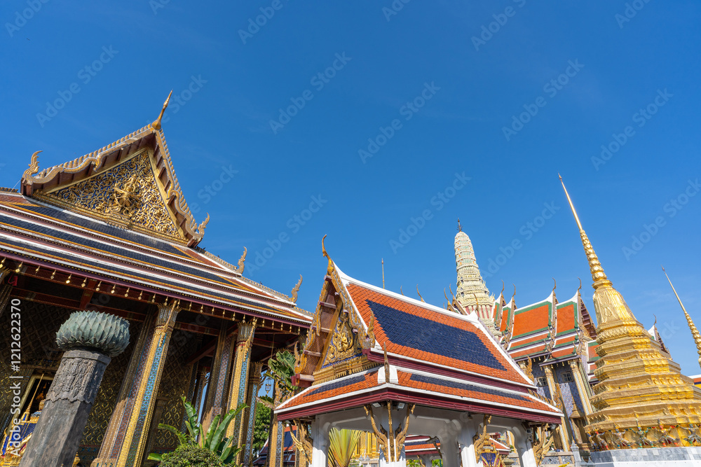 Wat Phra Kaew at Grand Palace in Bangkok, Thailand. Wat Phra Kaew at Grand Palace in Bangkok, Thailand.