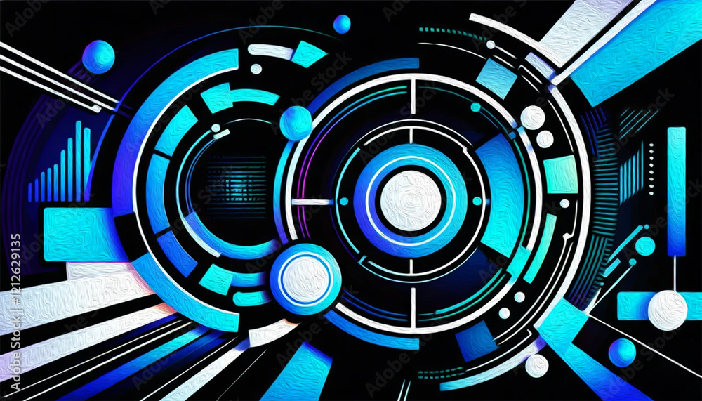 Abstract technology background. . Oil paint illustration. Abstract technology background. . Oil paint illustration.