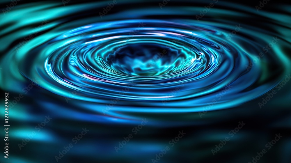 A luminous abstract ripple effect