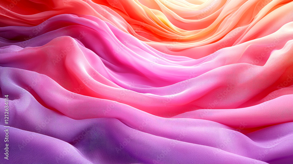 Obraz premium Abstract Colorful Fabric Texture: Pink, Purple, and Red Gradient