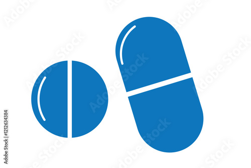 Painkiller pills icon web design in vector