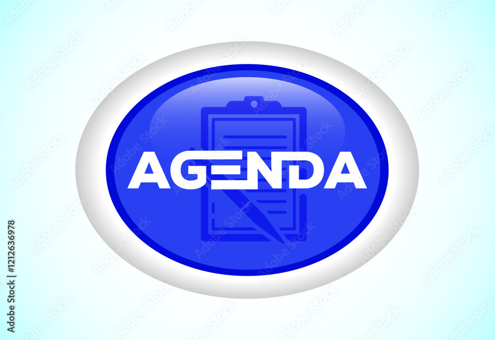 Agenda button design illustration. Suitable for mobile app, and website UI design. Agenda button design illustration. Suitable for mobile app, and website UI design.