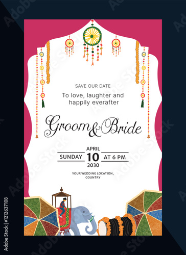 Indian Wedding Invitation Card design