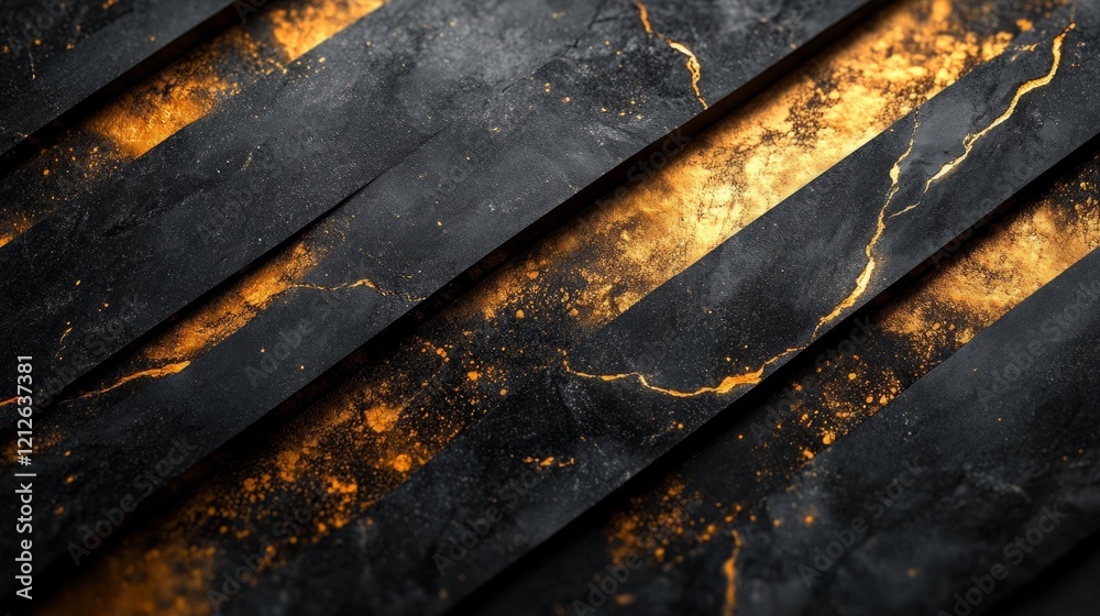 Stunning Abstract Illustration of Dark and Golden Textures Showcasing Material Depth and Contrast Stunning Abstract Illustration of Dark and Golden Textures Showcasing Material Depth and Contrast