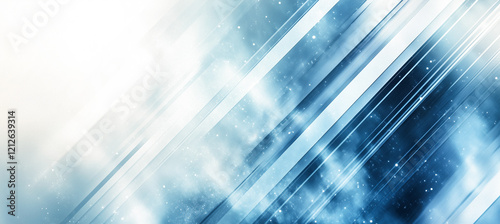 Abstract Diagonal Stripes and Nebula Background