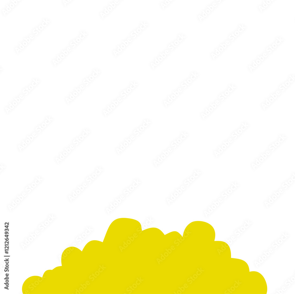 Obraz premium Yellow Cloud Vector Illustration