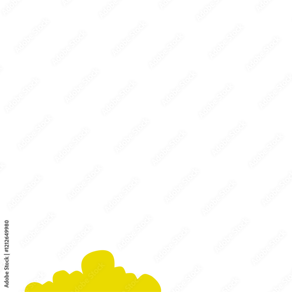 Obraz premium Yellow Cloud Vector Illustration