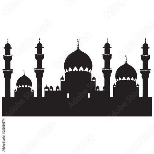 Wallpaper Mural taj mahal vector illustration Torontodigital.ca