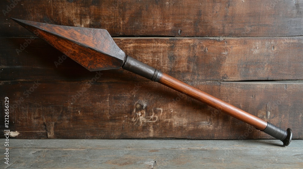 Roman spear, replica, wood, metal, weapon Roman spear, replica, wood, metal, weapon