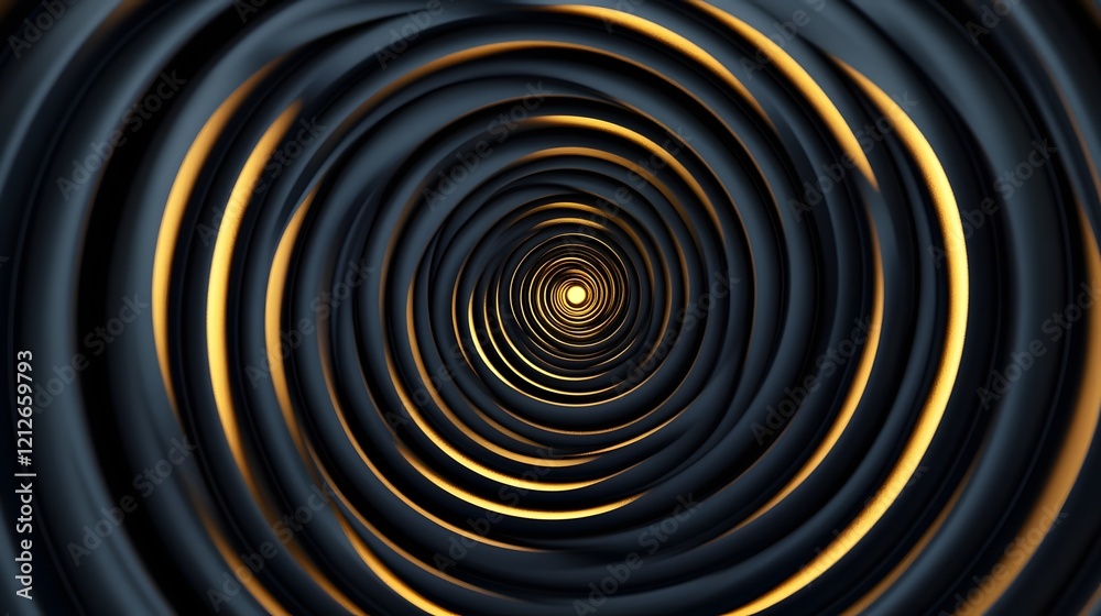Obraz premium Mesmerizing Spiral Portal:A 3D Abstract Journey into Futuristic Luxury