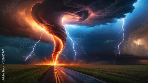 Tornado fury a surreal stormscape photo