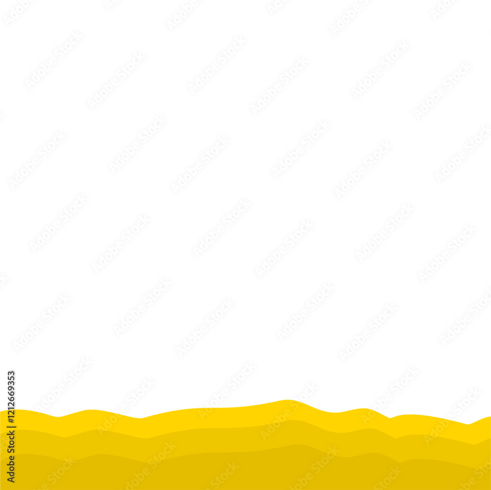 Obraz premium Yellow Banner Page Edge Shape