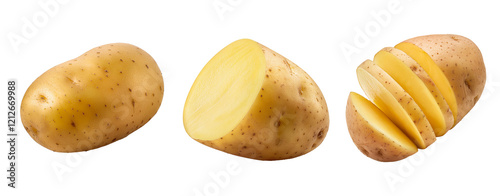 potatoes isolated on transparent background