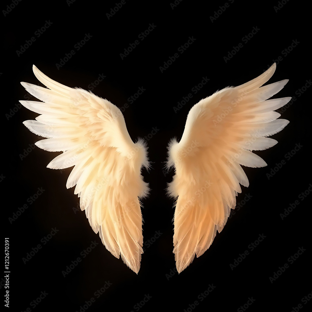 Obraz premium Angel Wings Isolated on Transparent Background