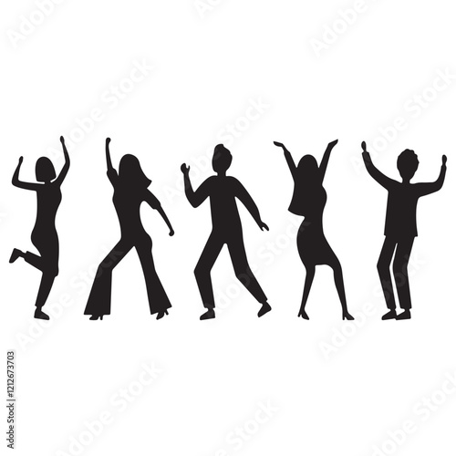 dancing people silhouettes