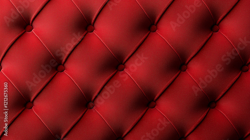 Red Tufted Upholstery Texture