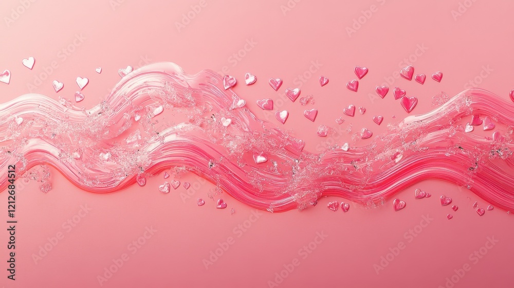 Playful Heart Wave Art, Bright Minimalistic Setting, Modern Graphics, Crisp Environment, Cheerful Concept Playful Heart Wave Art, Bright Minimalistic Setting, Modern Graphics, Crisp Environment, Cheerful Concept
