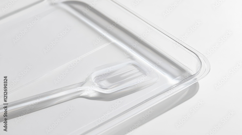 Clear Plastic Container with Fork for Food Storage Clear Plastic Container with Fork for Food Storage