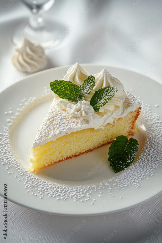 Yellow Cake with Whipped Cream