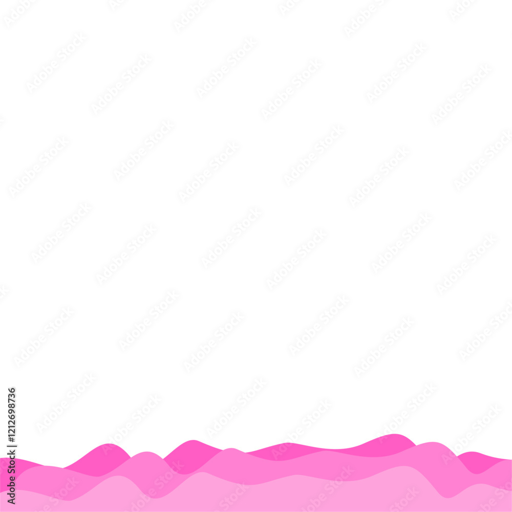 Valentine's Bottom Wave Border Valentine's Bottom Wave Border